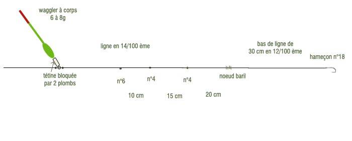 Canne pêche à l'anglaise, au waggler, au pellet waggler