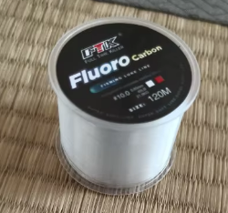 Bobine de fils de pêche fluorocarbone pas cher de 120M, fils transparent