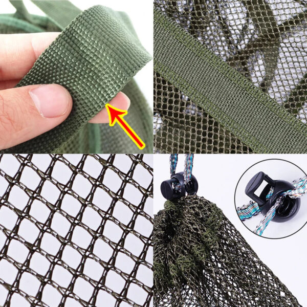 détail des coutures et lanières de la bourriche